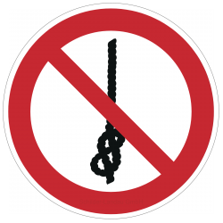 Knoten von Seilen verboten