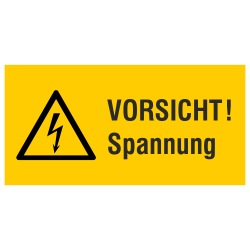 VORSICHT! Spannung (label)