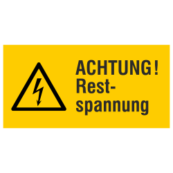 ACHTUNG! Restspannung (label)