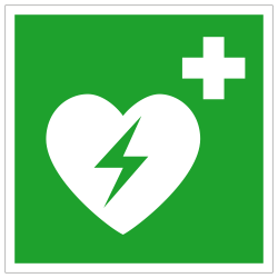 Aufkleber Rettungszeichen Krankentrage E013 15 x 15 cm Sticker 