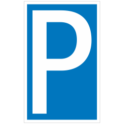 Parkplatzschild Symbol P