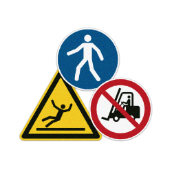 Gebotszeichen, Verbotszeichen mit Antirutschbeschichtung | b2b-schilder
