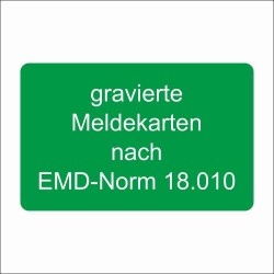Meldekarte in grün...