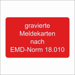 Meldekarte in rot...