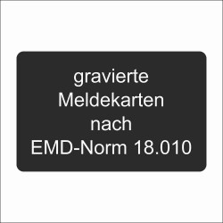 Meldekarte in schwarz...