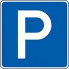 Parkplatz mit P